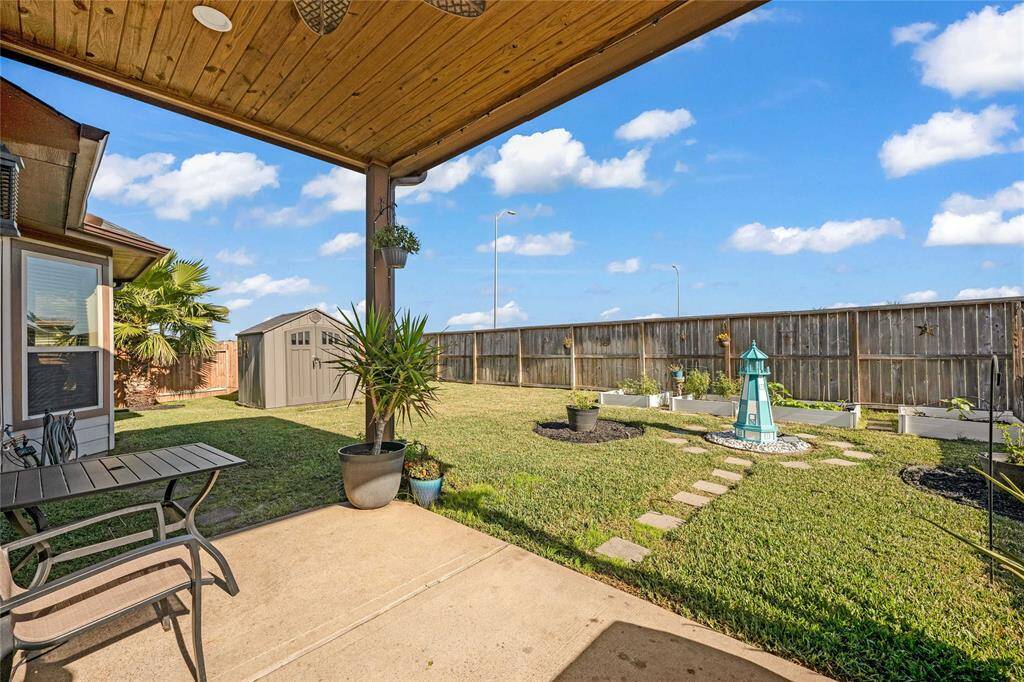 Backyard patio and no back neighbors!