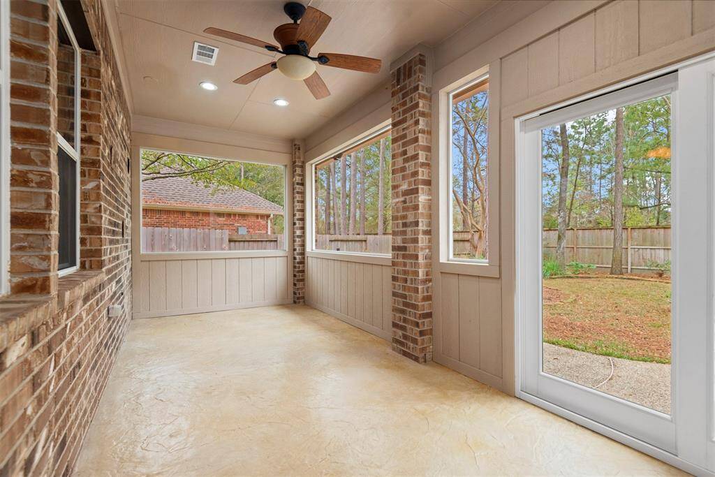 Enjoy year-round comfort in the fully enclosed back patio.