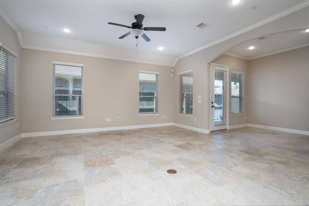 Current view of very spacious family room area.
