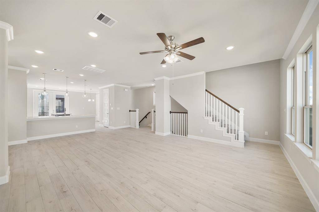 Spacious great room and dining room