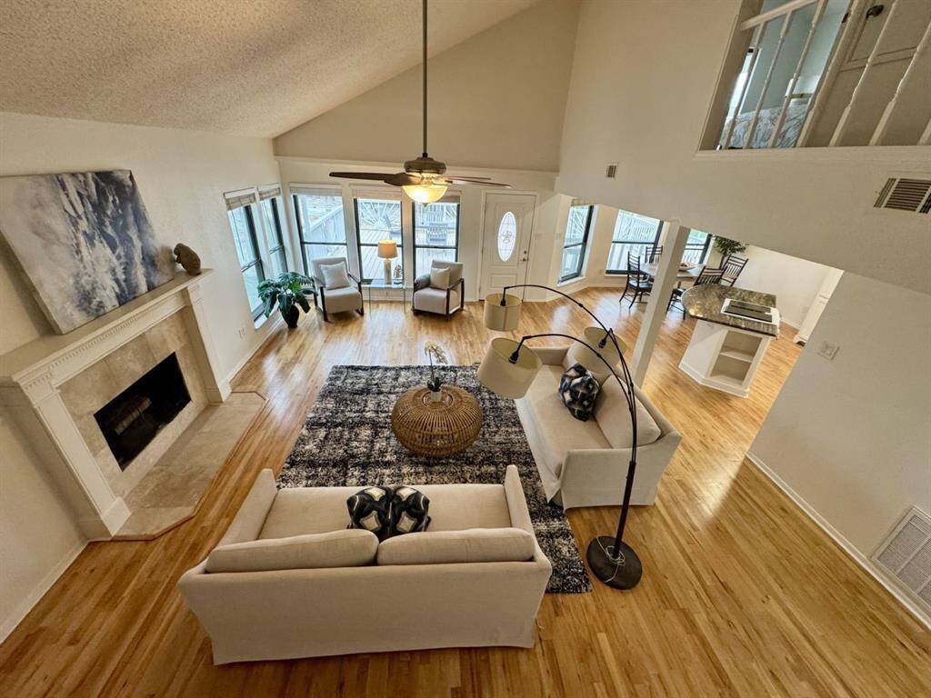 freshly painted interior, refinished all wood floors, staged furniture which can be included in sale if purchase price is acceptable