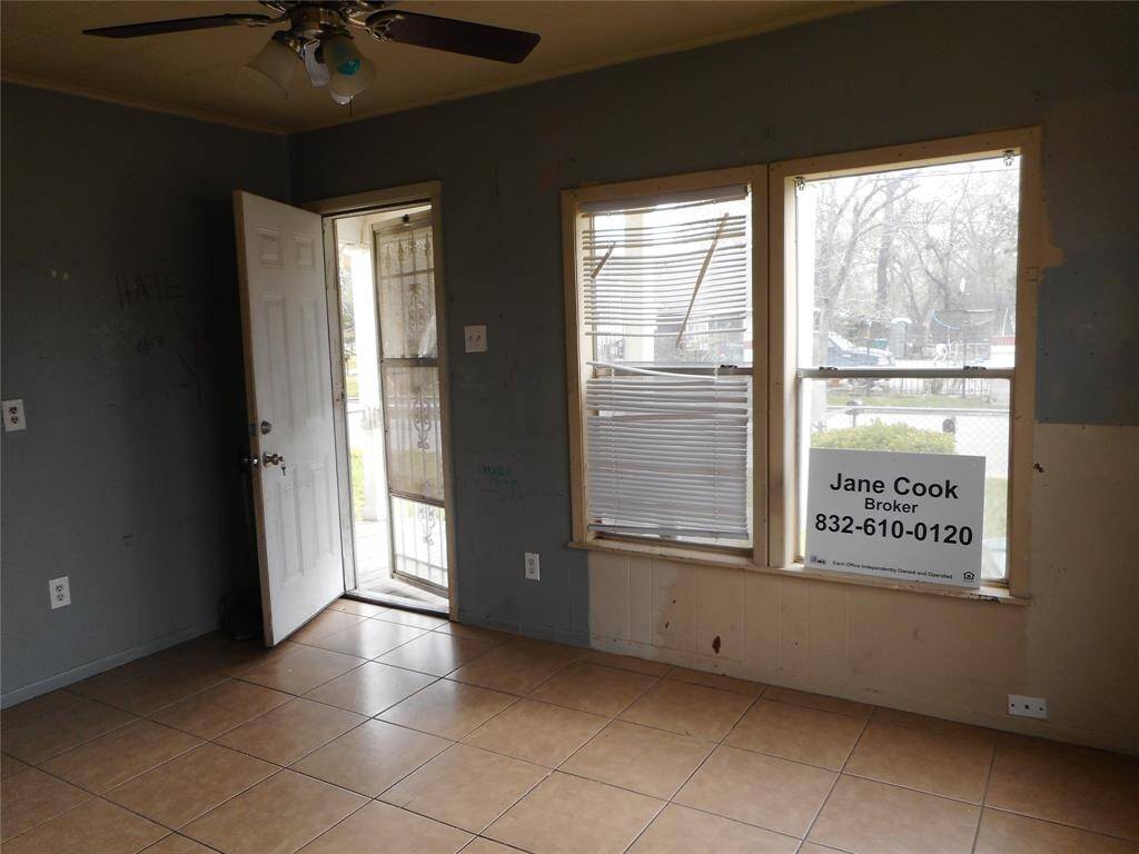 Living area in one of the duplex units