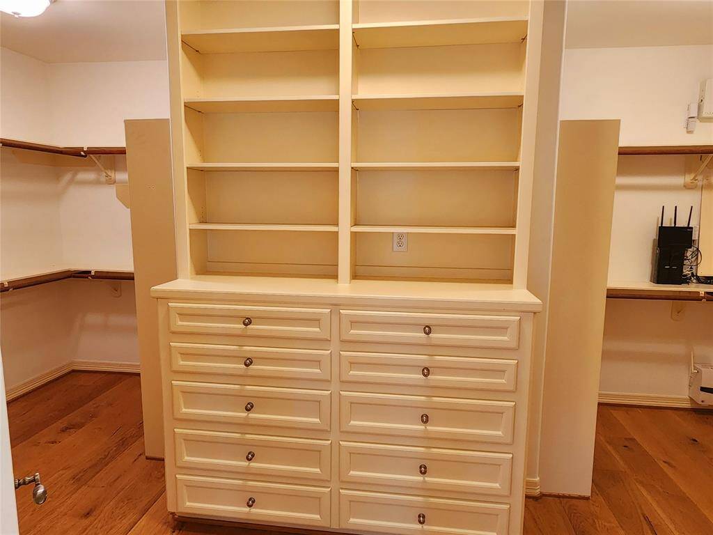 Awesome built-ins inside the primary closet.