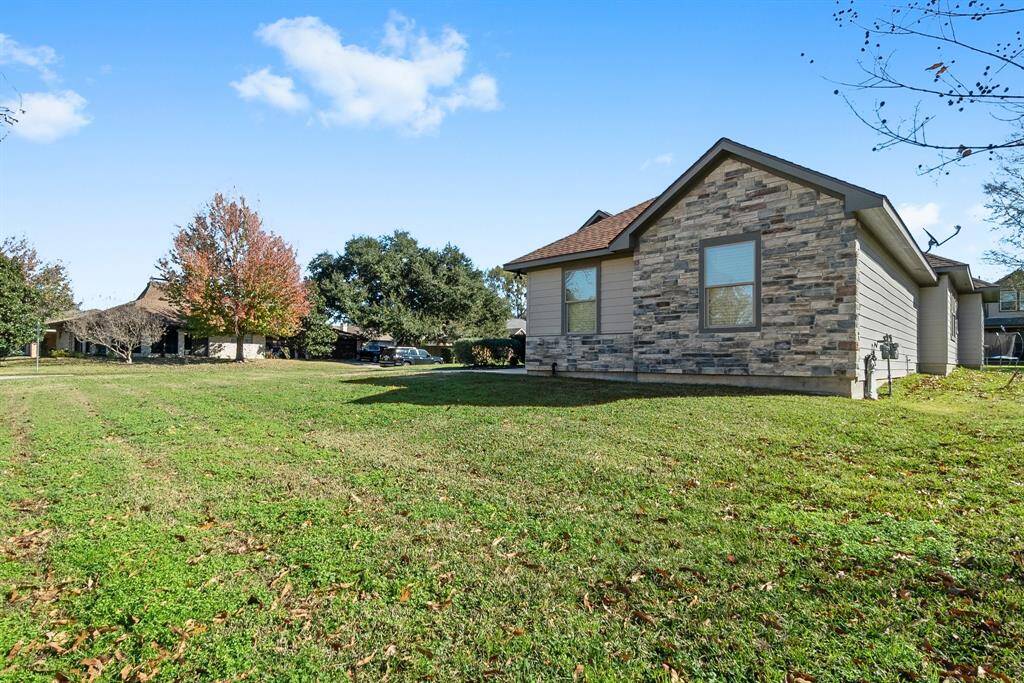 Side yard and home