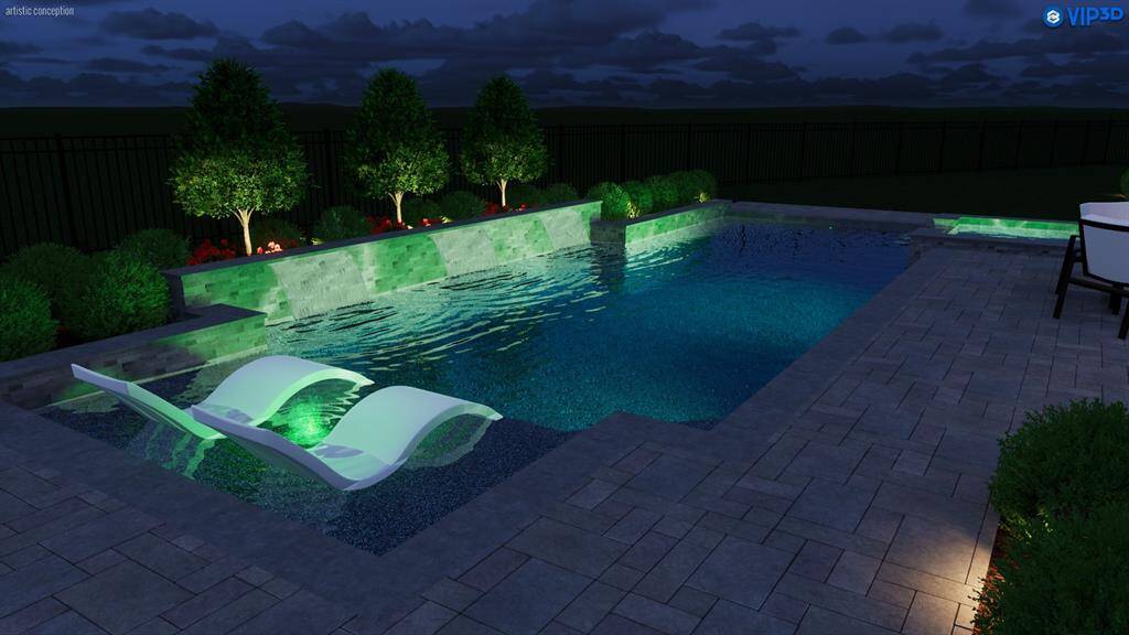 **Pool is not included. This is a pool rendering to show the potential of this magnificent lot with the to-be-built Jeff Paul Custom Home**