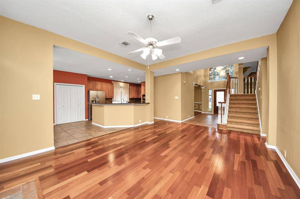 Looking back from the fireplace, notice those beautiful floors.