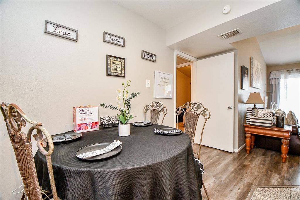 Dining area open to kitchen and living area!