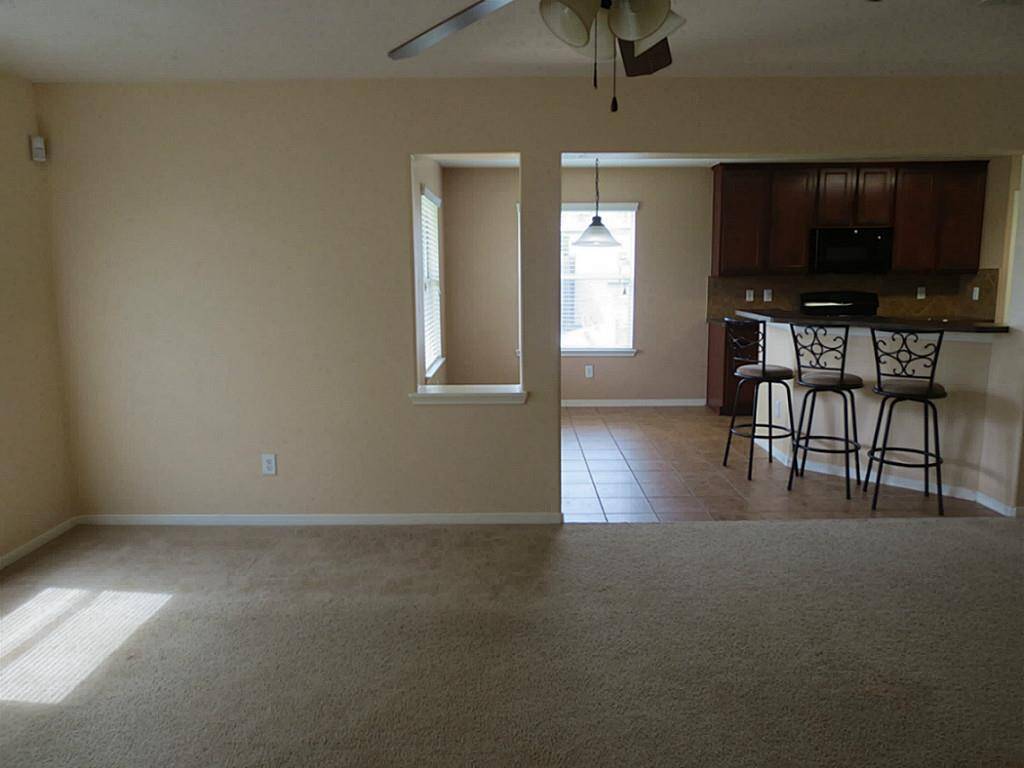 View of breakfast and kitchen area from the family room