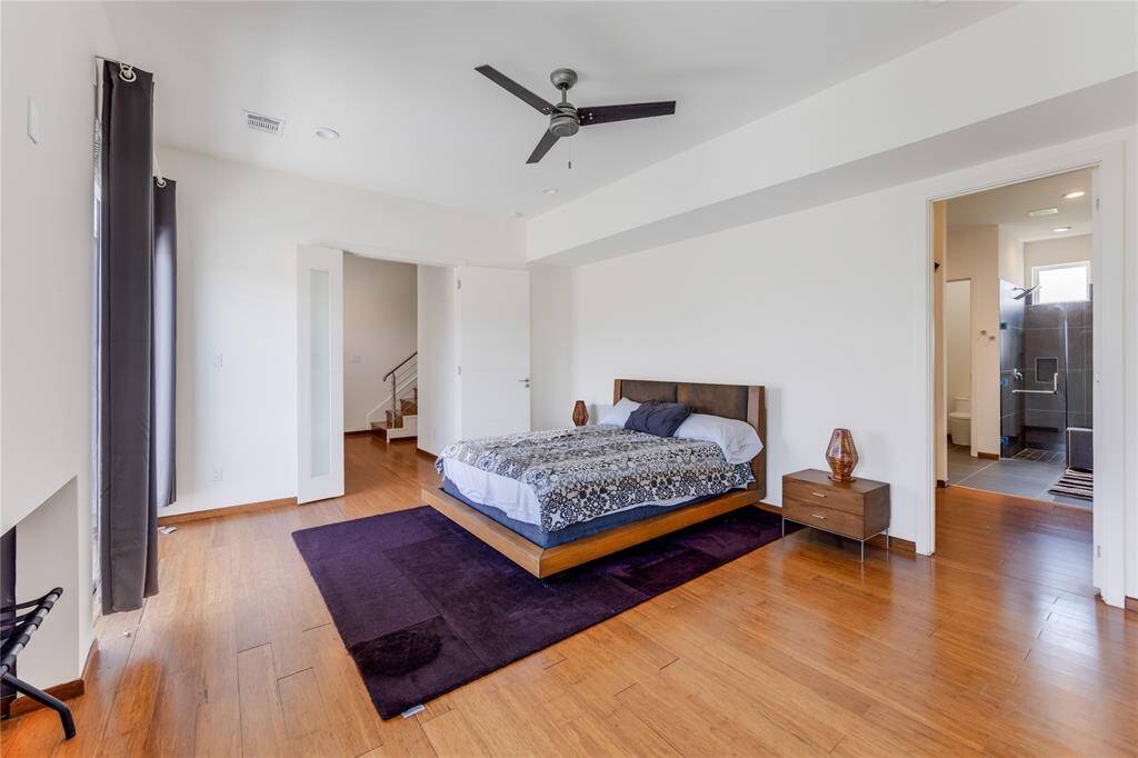 Hardwood floors in all bedrooms.
