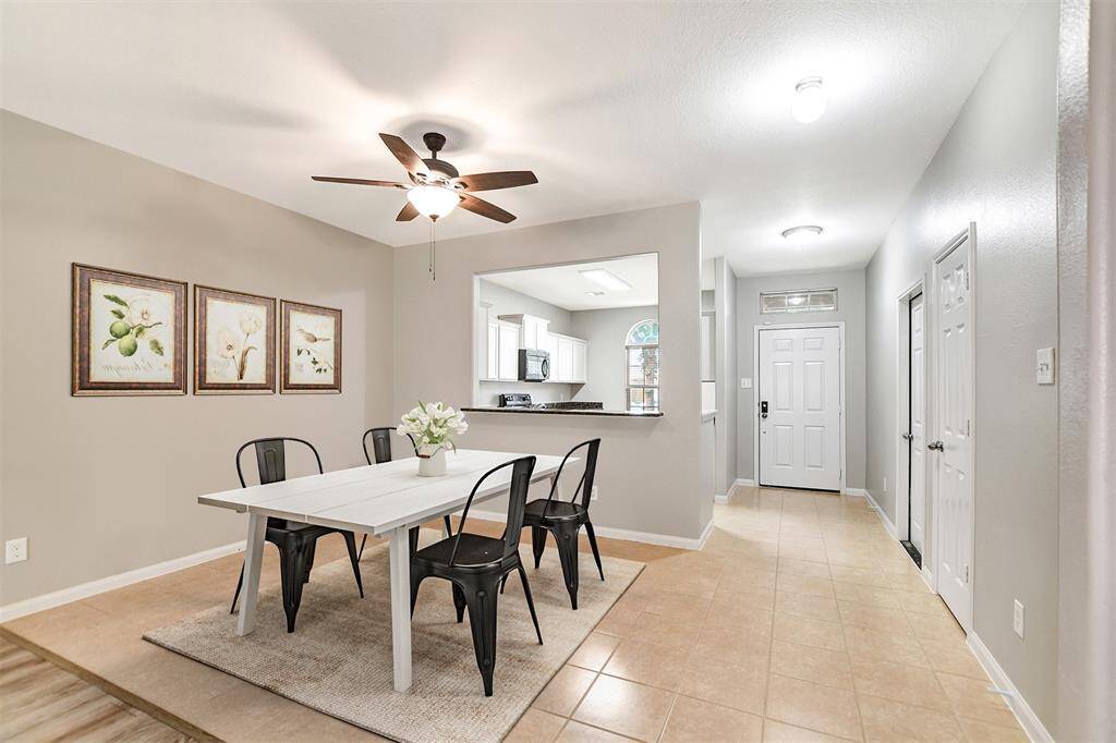 Virtually staged Formal dining area