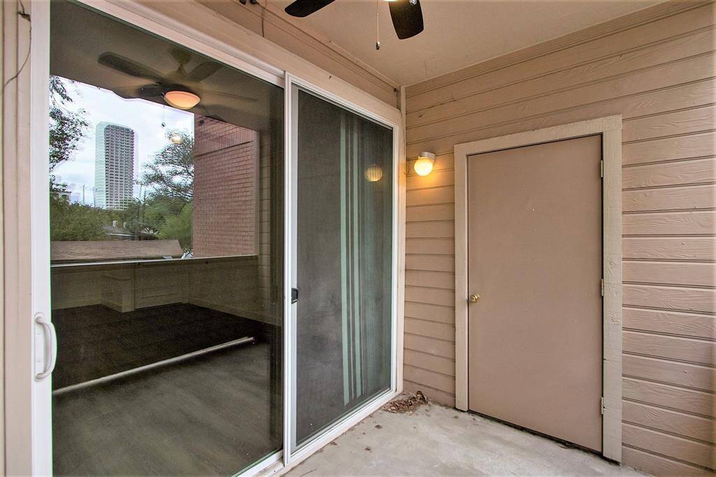 Balcony with bonus storage closet
