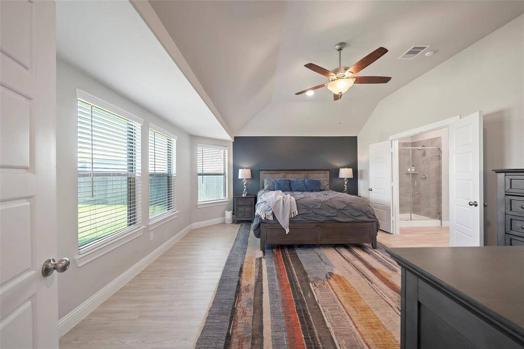 The master bedroom is big, but still very cozy!
