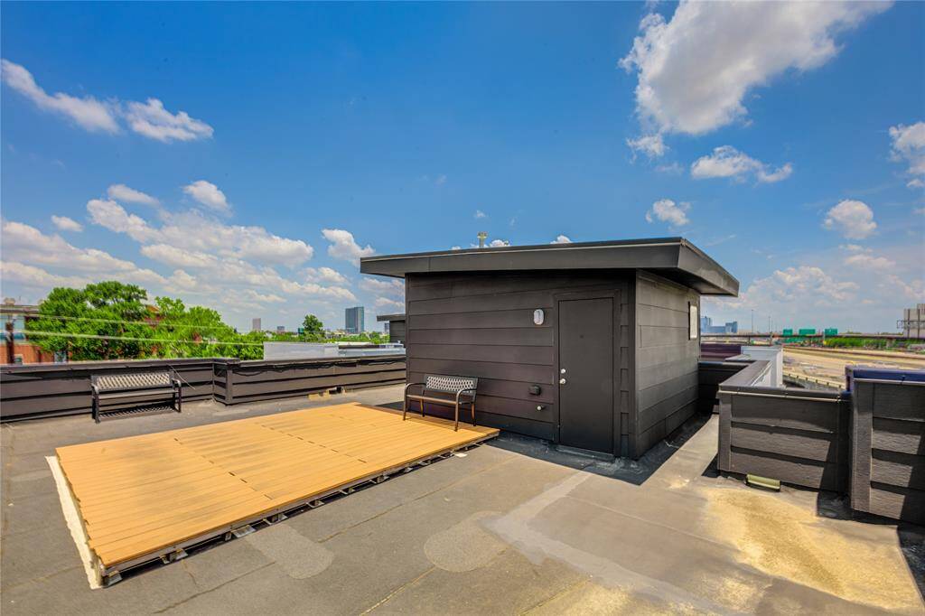Rooftop patio.