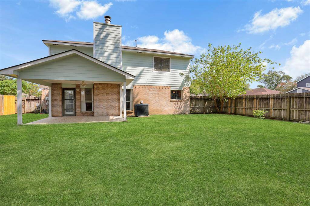 Spacious backyard.
