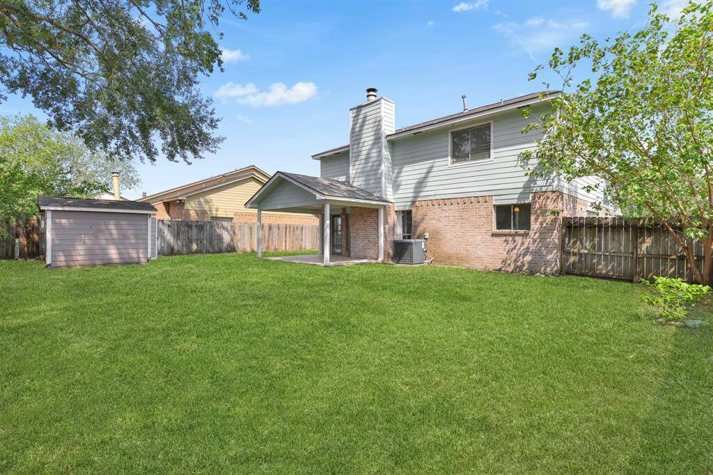 Spacious backyard.
