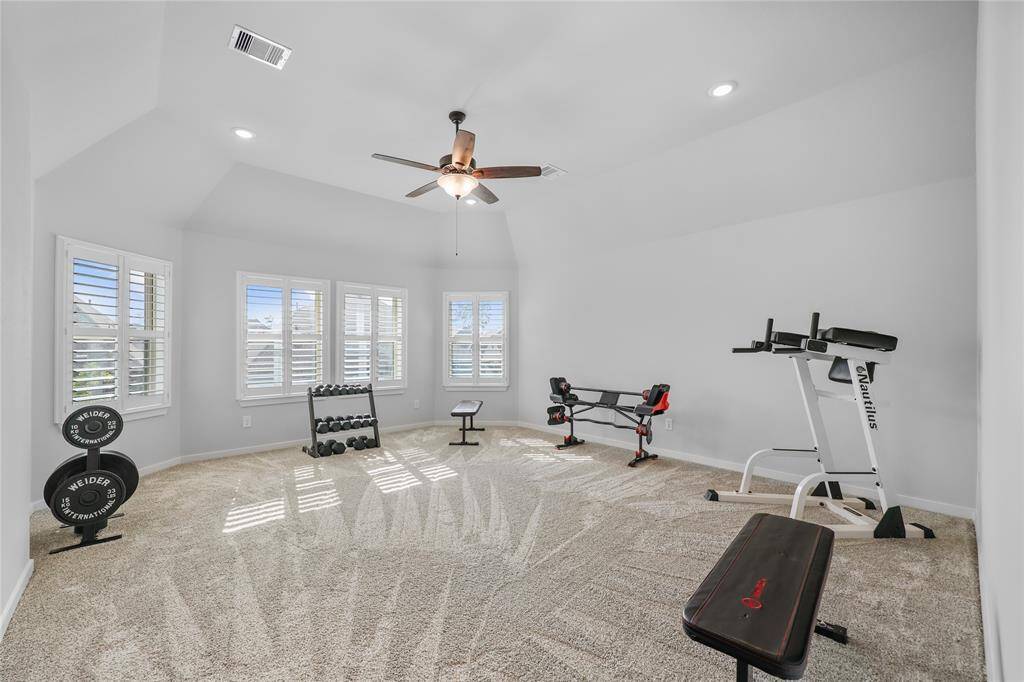 The HUGGGGEEEE upstairs game room has a great view of the backyard oasis and plenty of space for any use you could dream up.