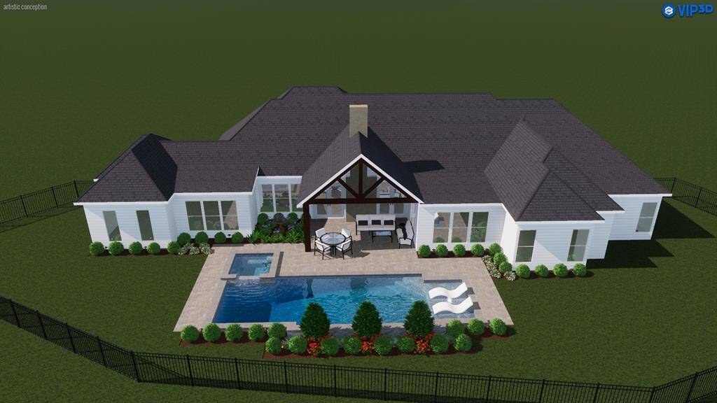 **Pool is not included. This is a pool rendering to show the potential of this magnificent lot with the to-be-built Jeff Paul Custom Home**