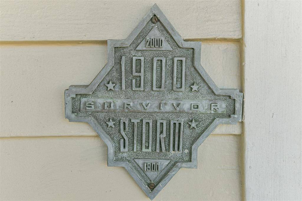 When the Great Storm of 1900 arrived almost without warning, much of Galveston Island was decimated. This plaque represents a testament to the resilience of Galveston's built history and the community of people to which it still serves.