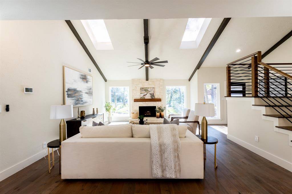 Stunning Austin stone fireplace!