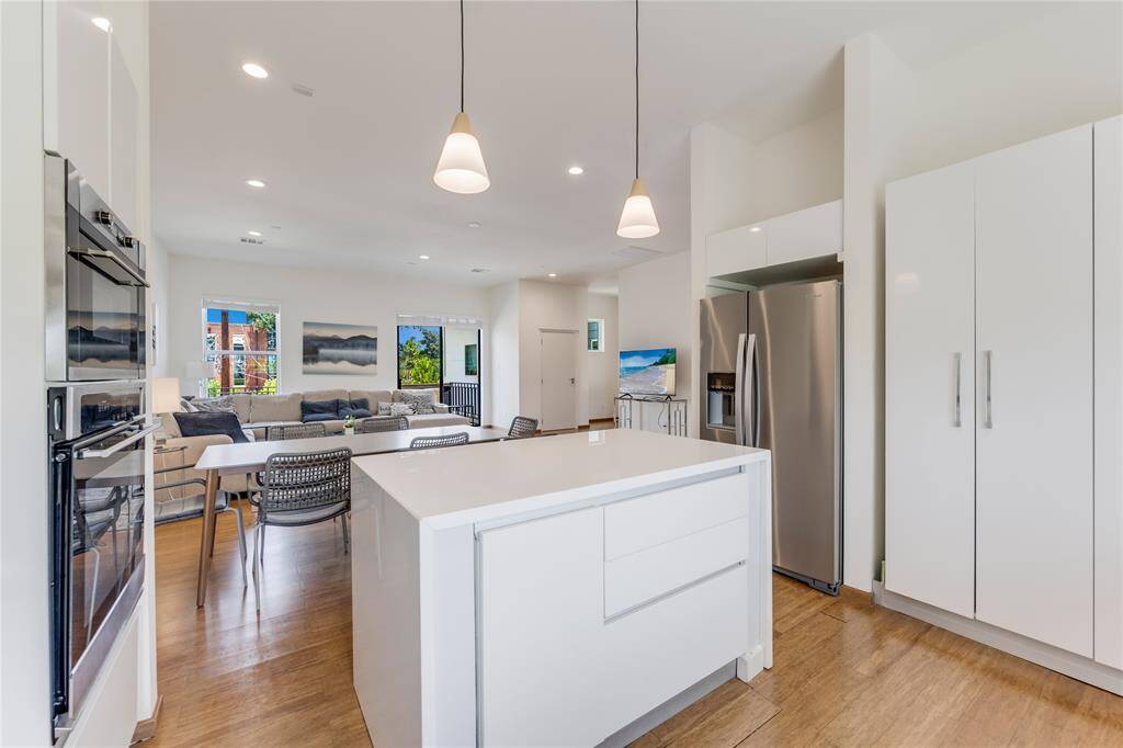 Kitchen open to main living area.