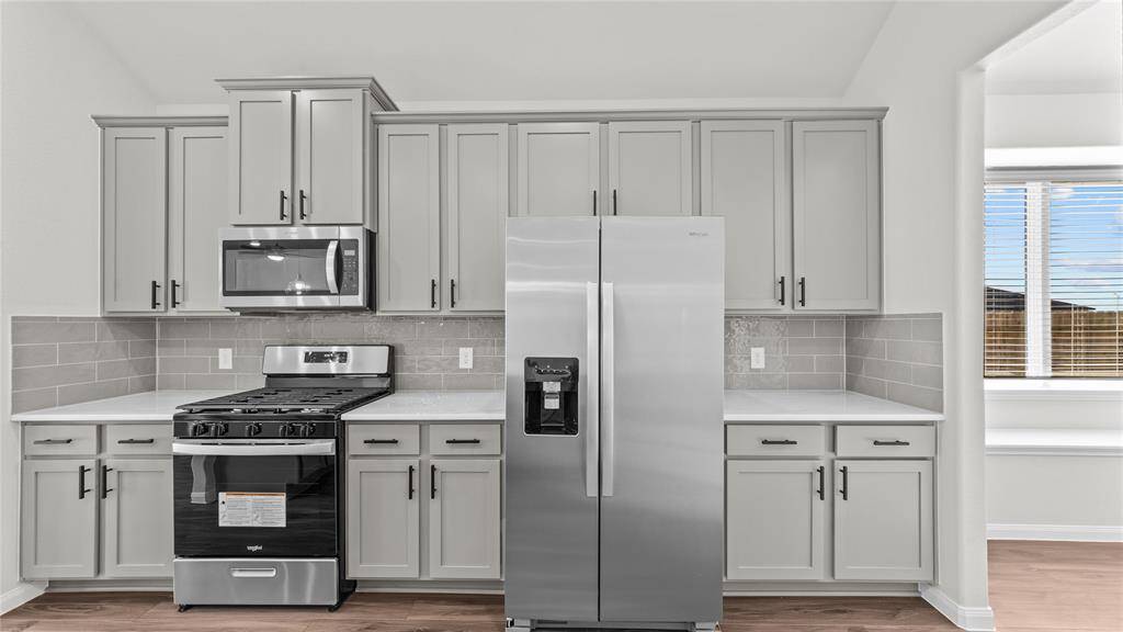 Stainless steel appliances.