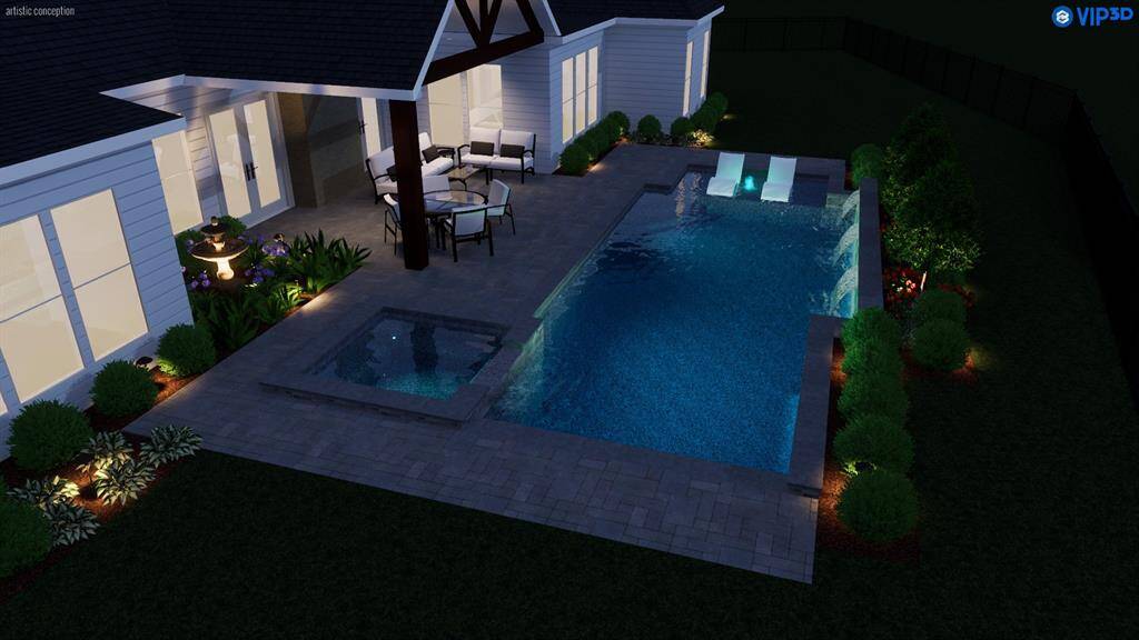 **Pool is not included. This is a pool rendering to show the potential of this magnificent lot with the to-be-built Jeff Paul Custom Home** Your backyard oasis awaits!