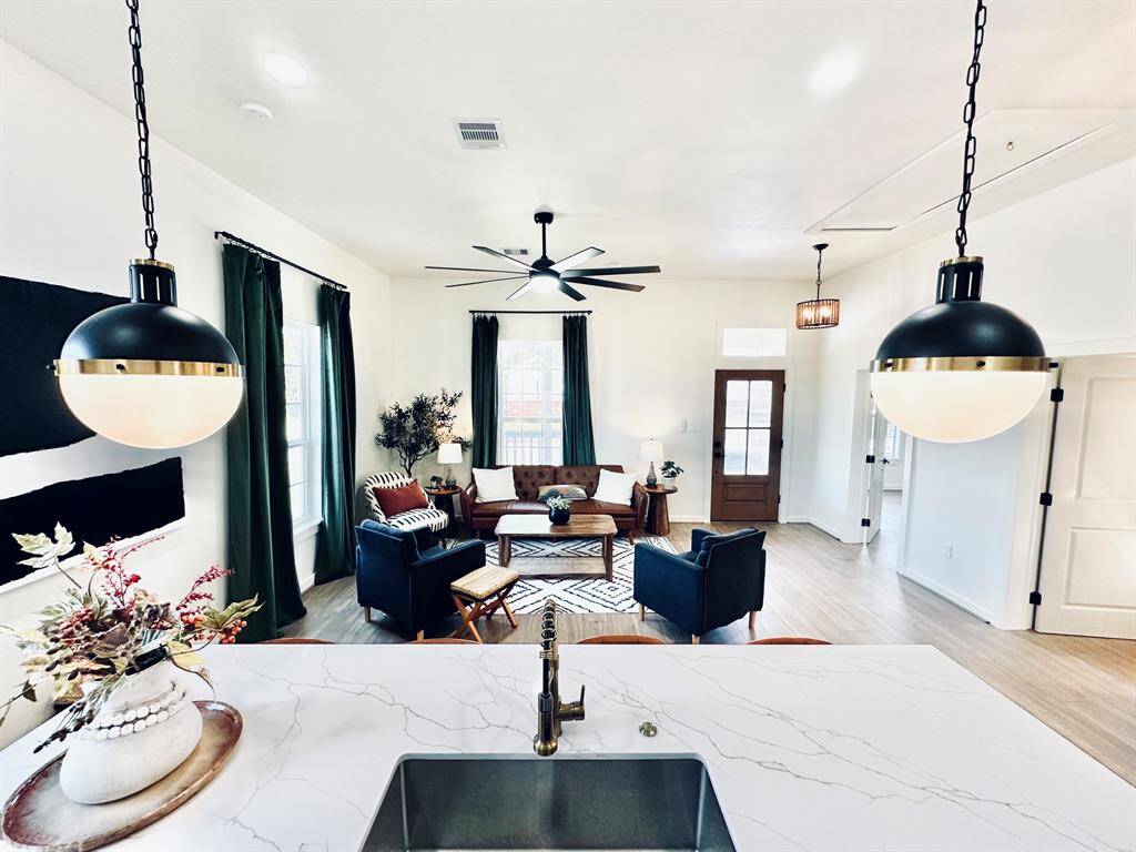 View to the living room.