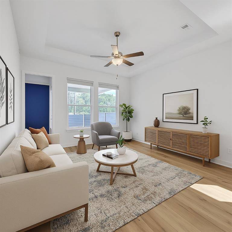 virtually staged living room