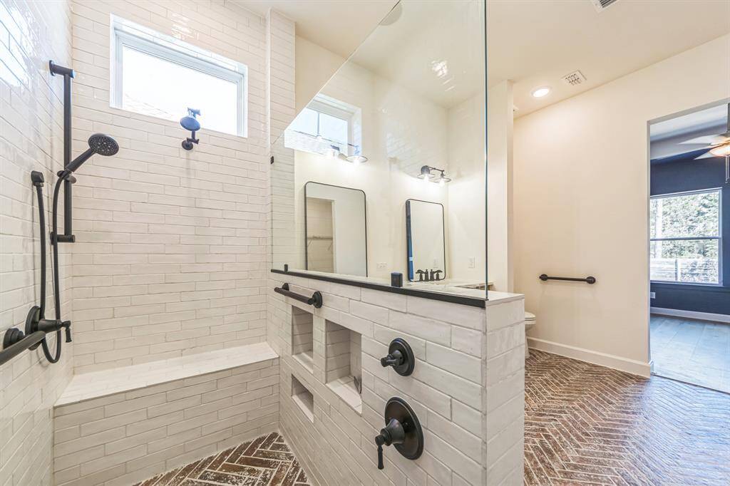 amazing master bath with huge shower