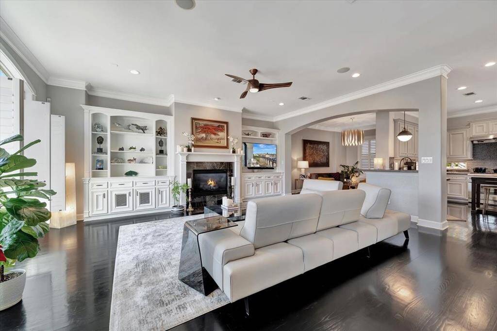 Another view shows the openness of the main floor family room.