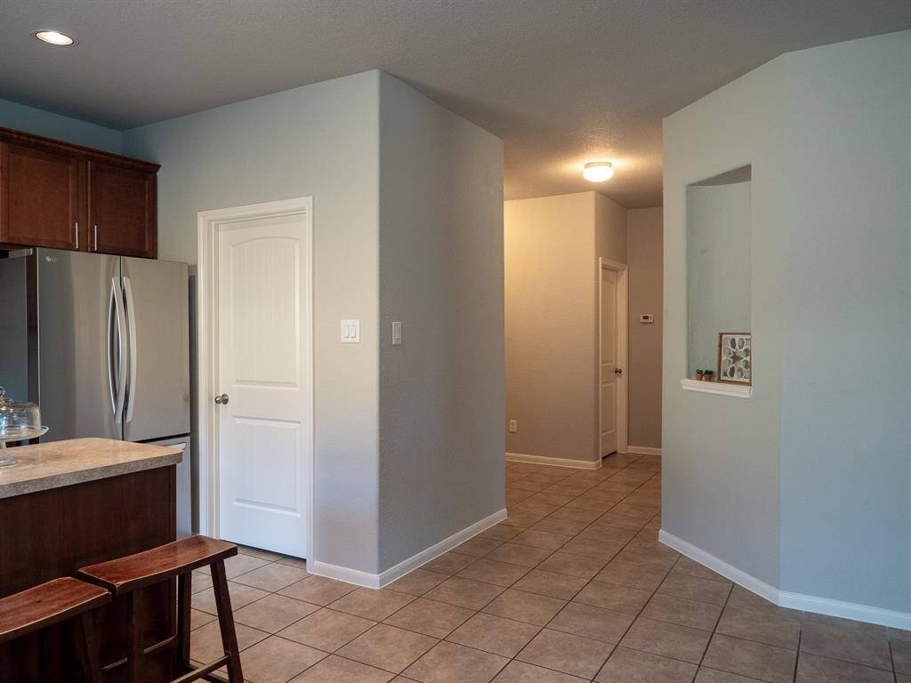 view from kitchen to foyer