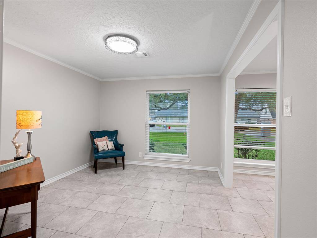 Plenty of room to add another desk or bookshelves for storage