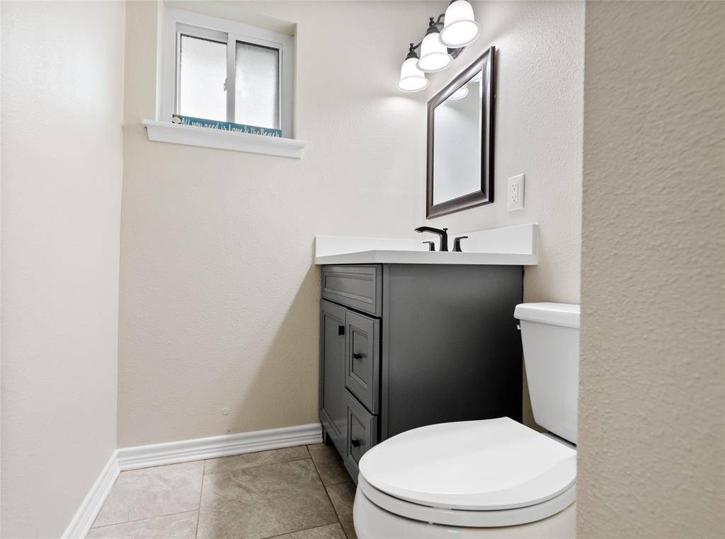 The half bath on the first floor