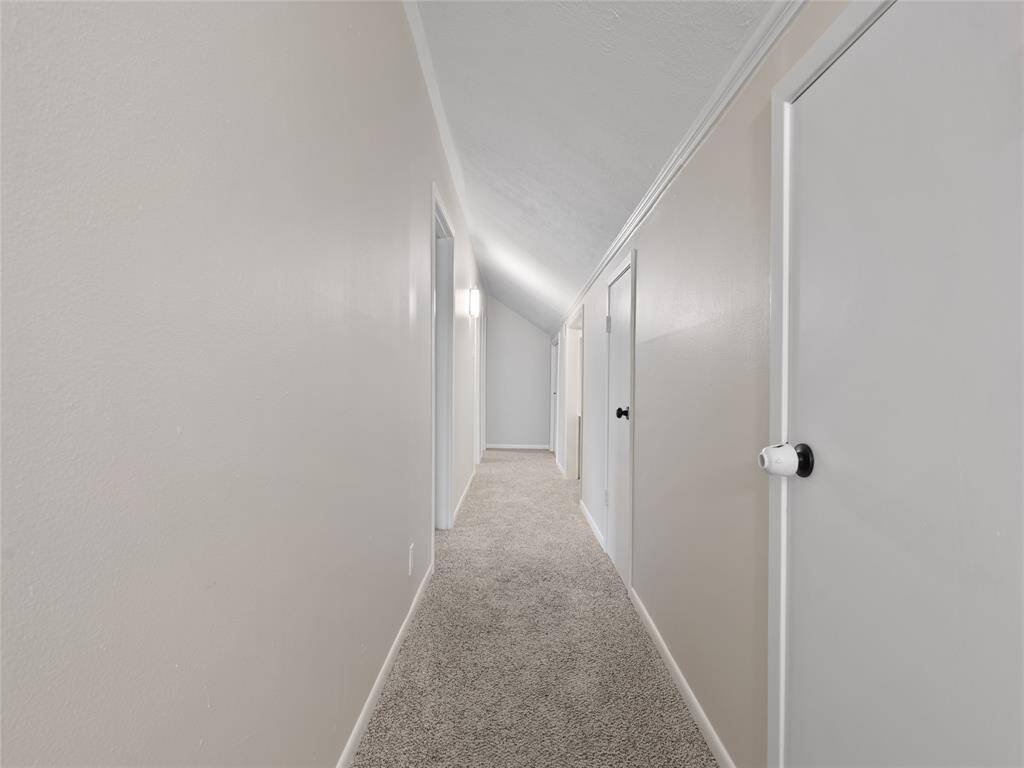 The upstairs hallway accesses all bedrooms and has plentiful storage
