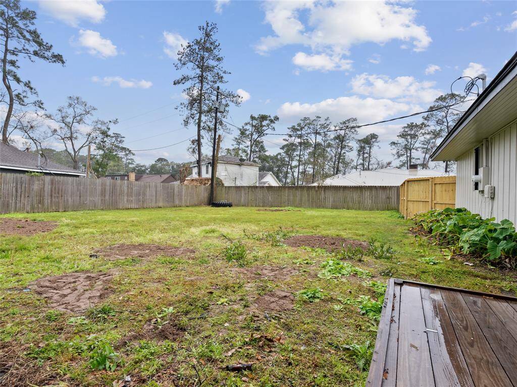 With the corner lot, this backyard has tons of space