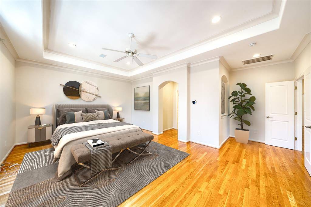 An abundance of natural light fill the space.