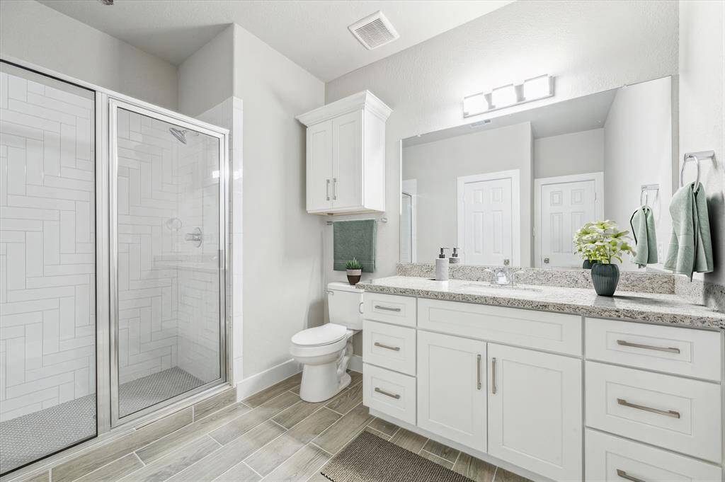 virtually staged primary bathroom