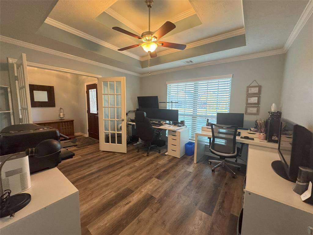 Study off of the entry with french doors.