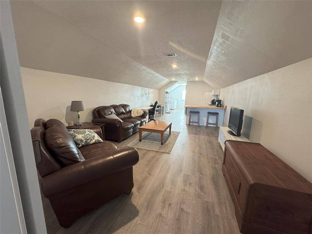 Garage apartment living room.