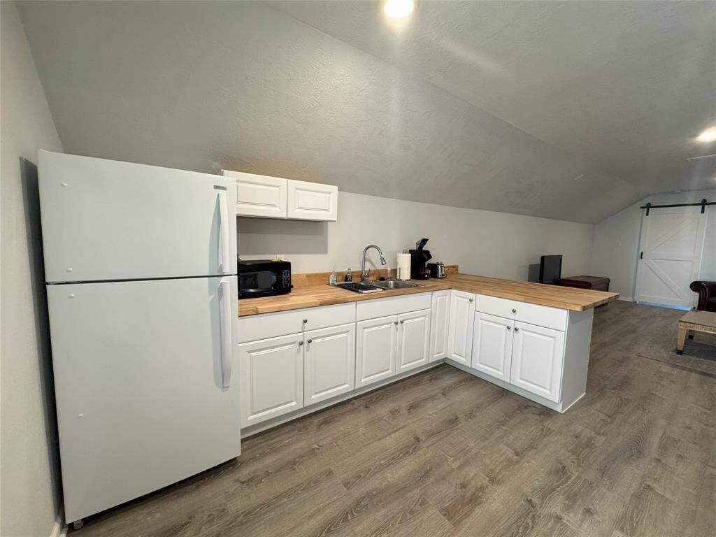 Garage apartment kitchen.