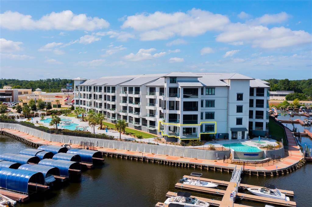 Shoreline offers waterfront living with abundant amenities, such as a pool and private boat docks, providing a luxurious lifestyle with convenient access to nearby attractions.