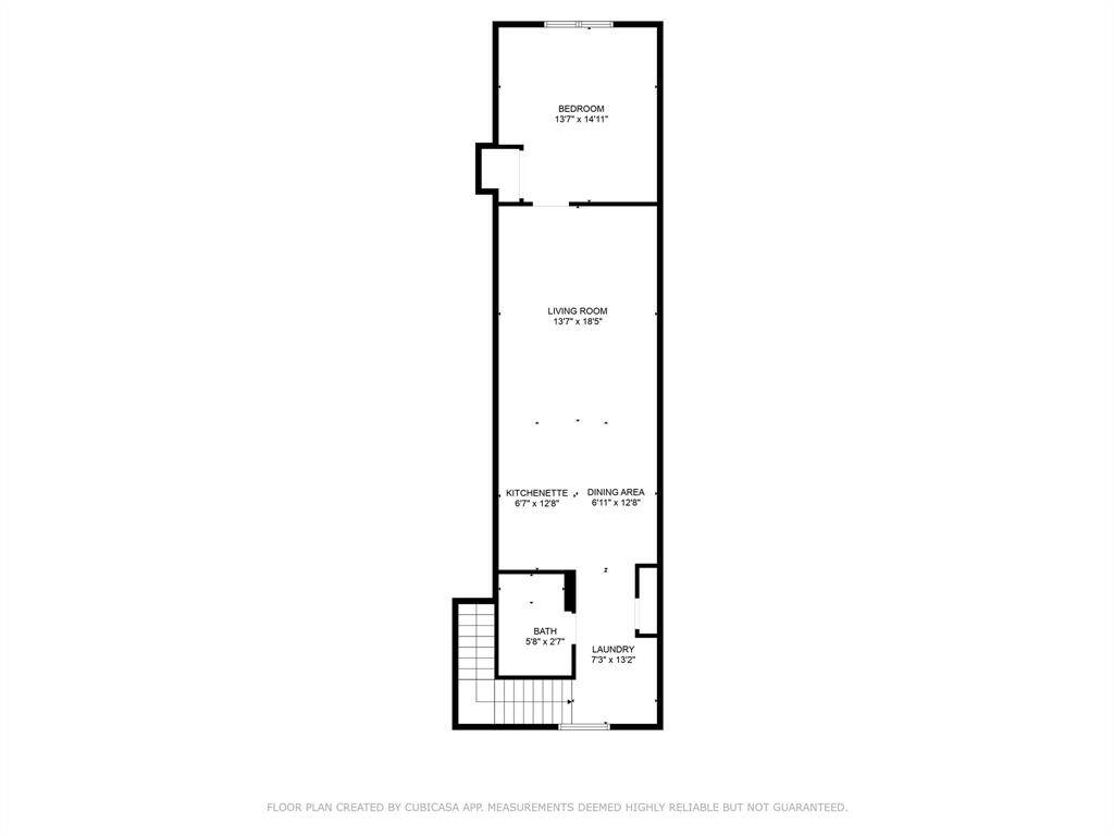 Garage apartment floor plan.