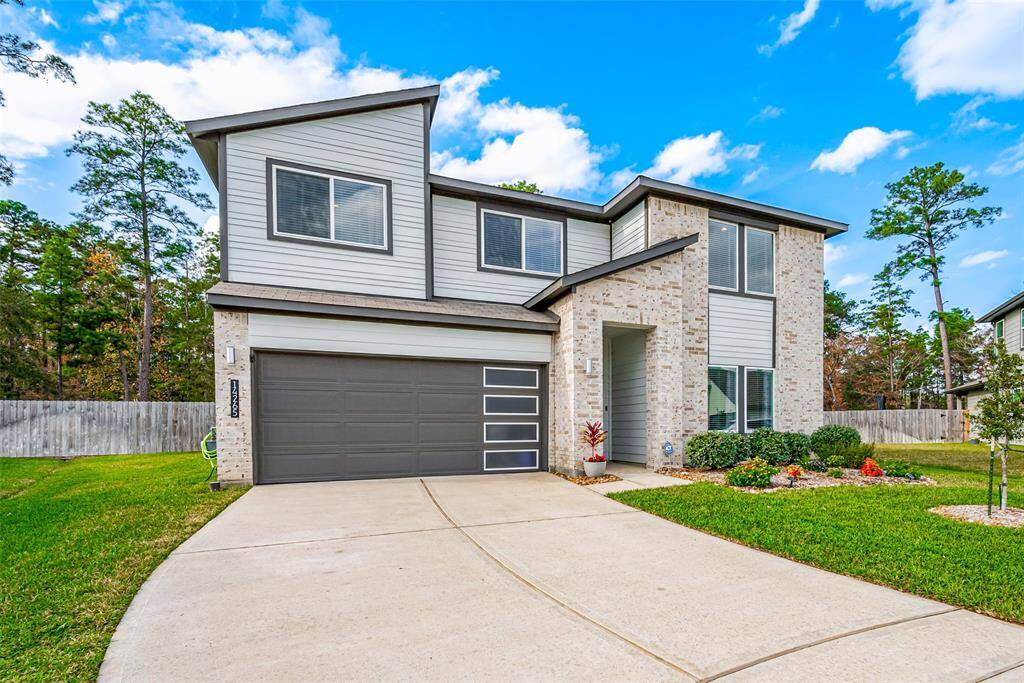 Modern home with a spacious doublewide driveway, offering an array of exceptional features.