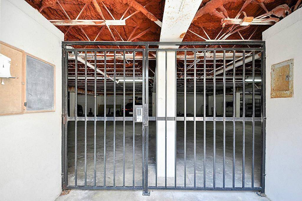 Gate to garage from courtyard