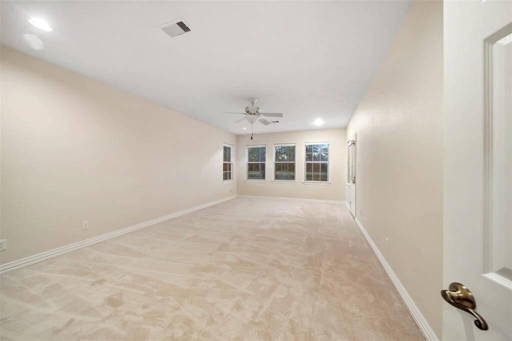 Bonus room overlooks back of property