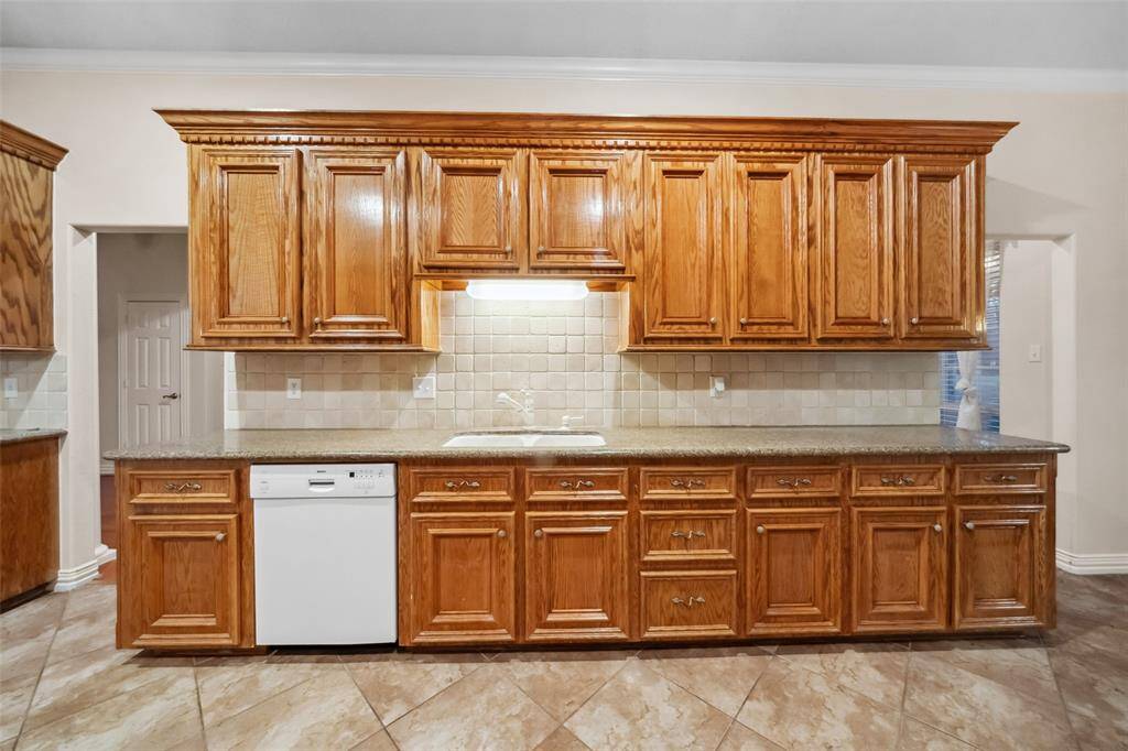 Ample solid wood cabinets