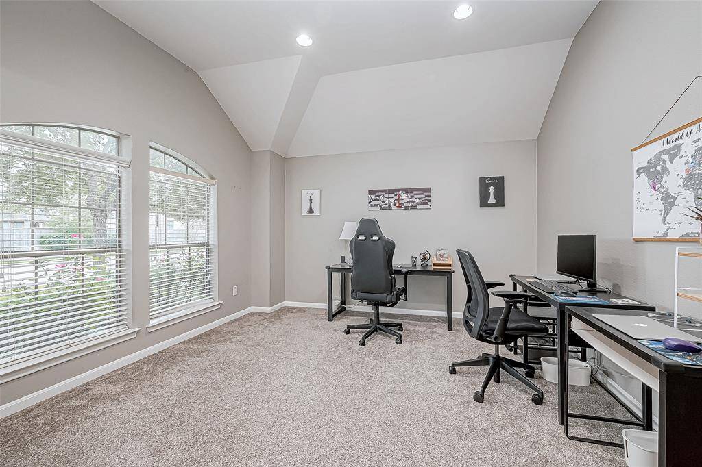 Very large office with french doors.