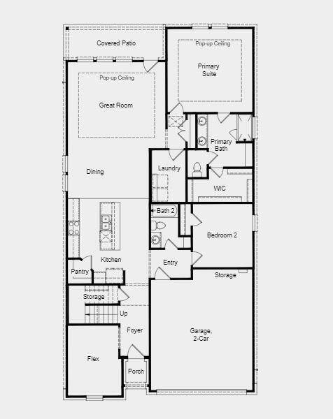 Structural options added include: 12" pop-up ceiling in great room.