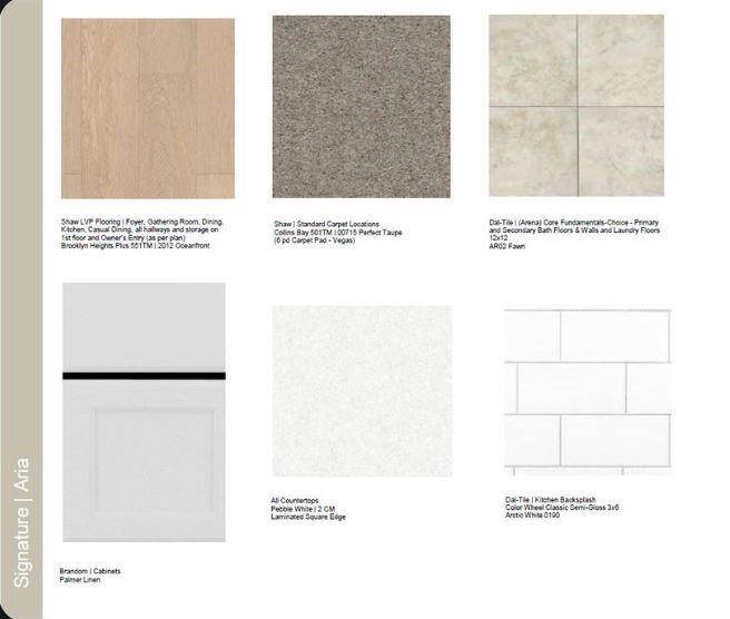 Design Selections.  Home is under construction and selections are subject to change.