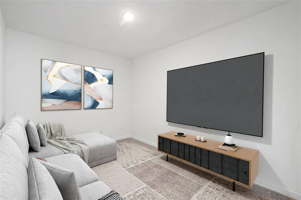 Virtually staged media room